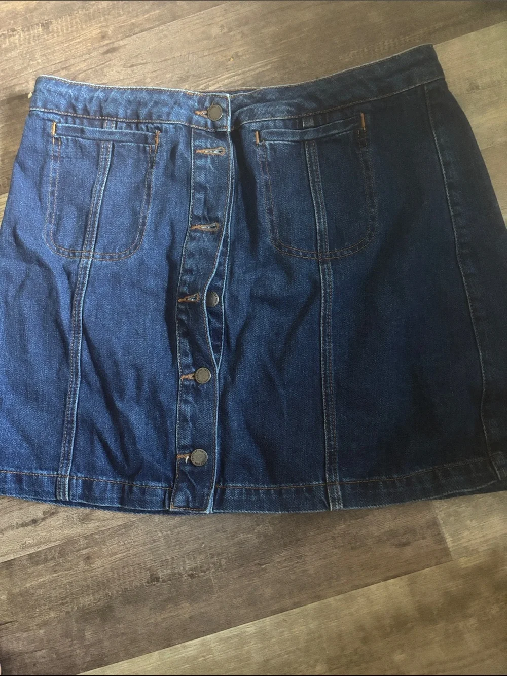 Top shop moto denim blue skirt